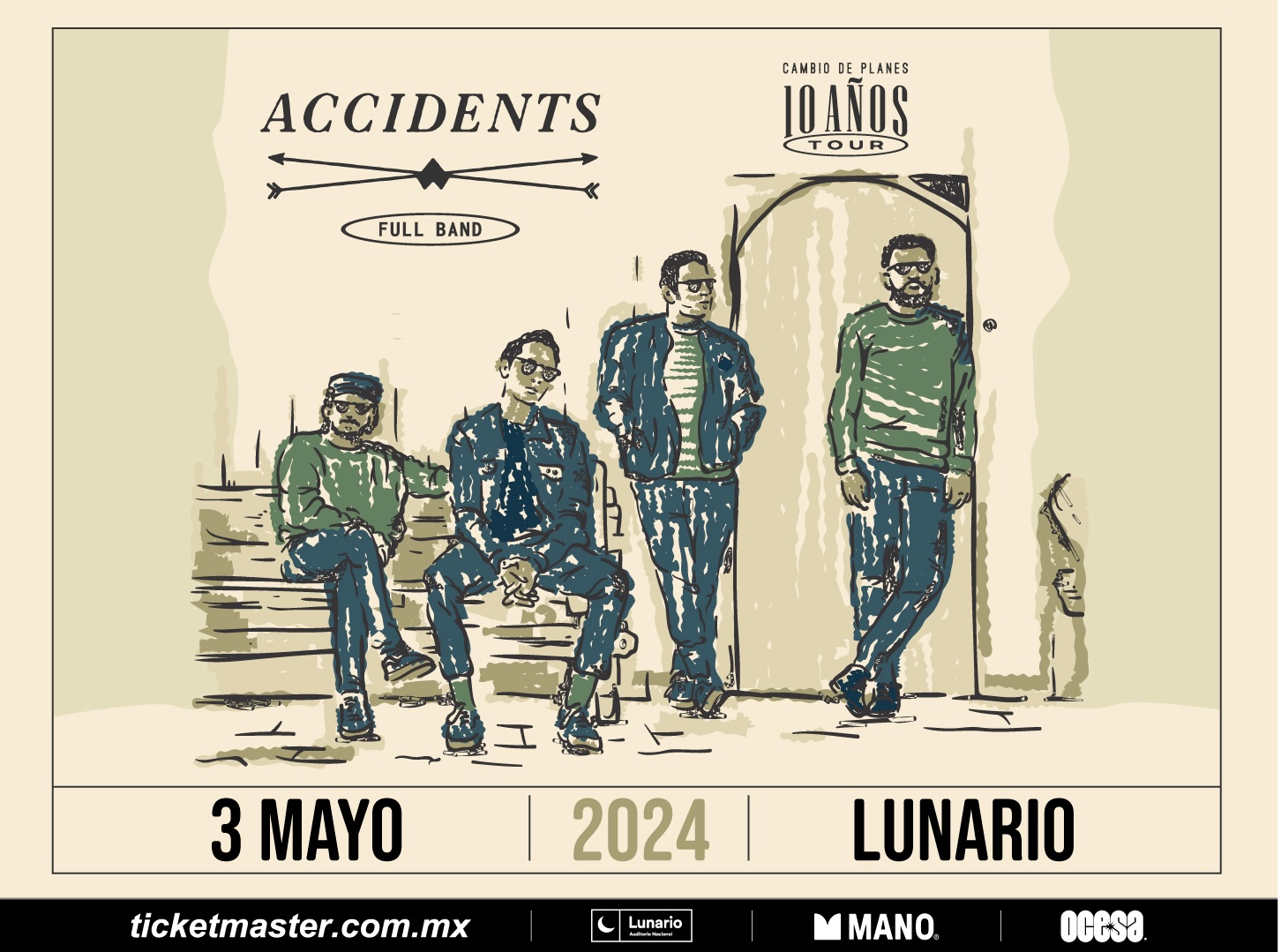 Accidents festejarรก 10 aรฑos del disco Cambio De Planes en el Lunario del Auditorio Nacional