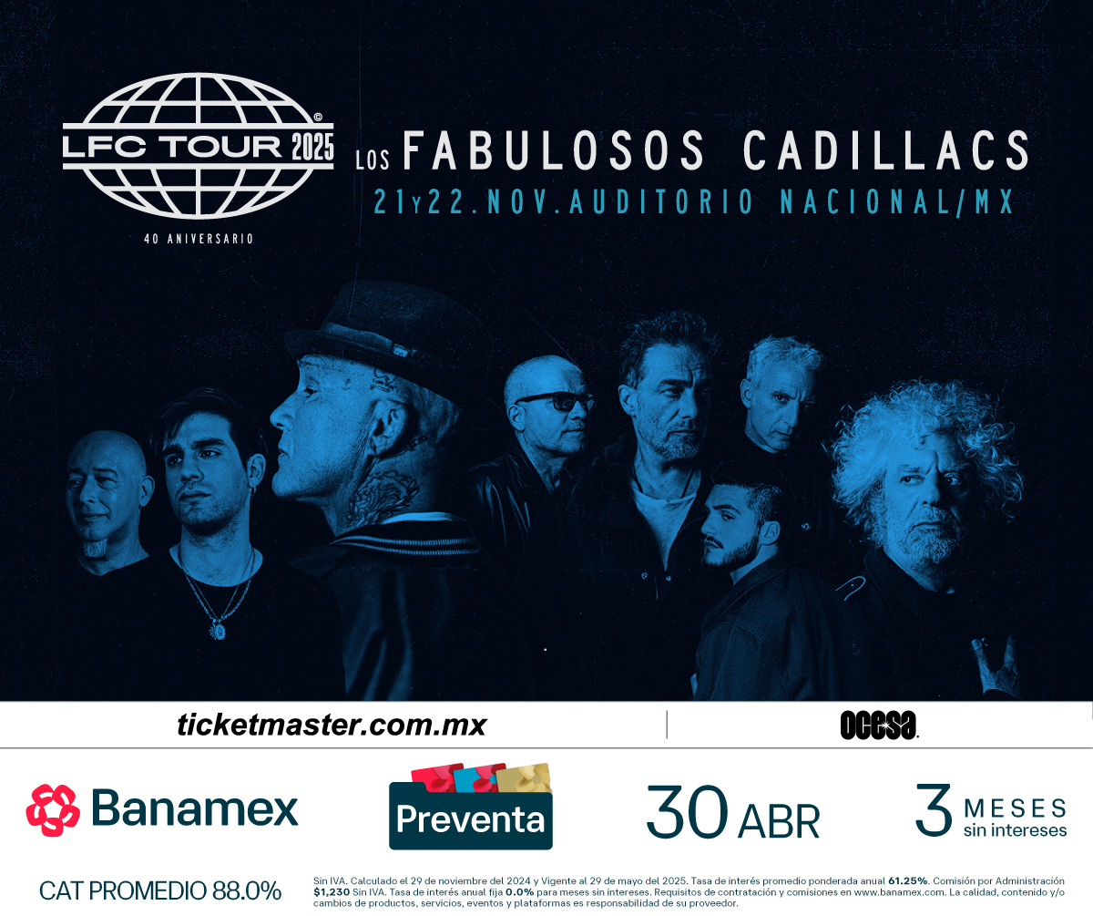40 aรฑos de Historia de Los Fabulosos Cadillacs resonarรกn en el Auditorio Nacional