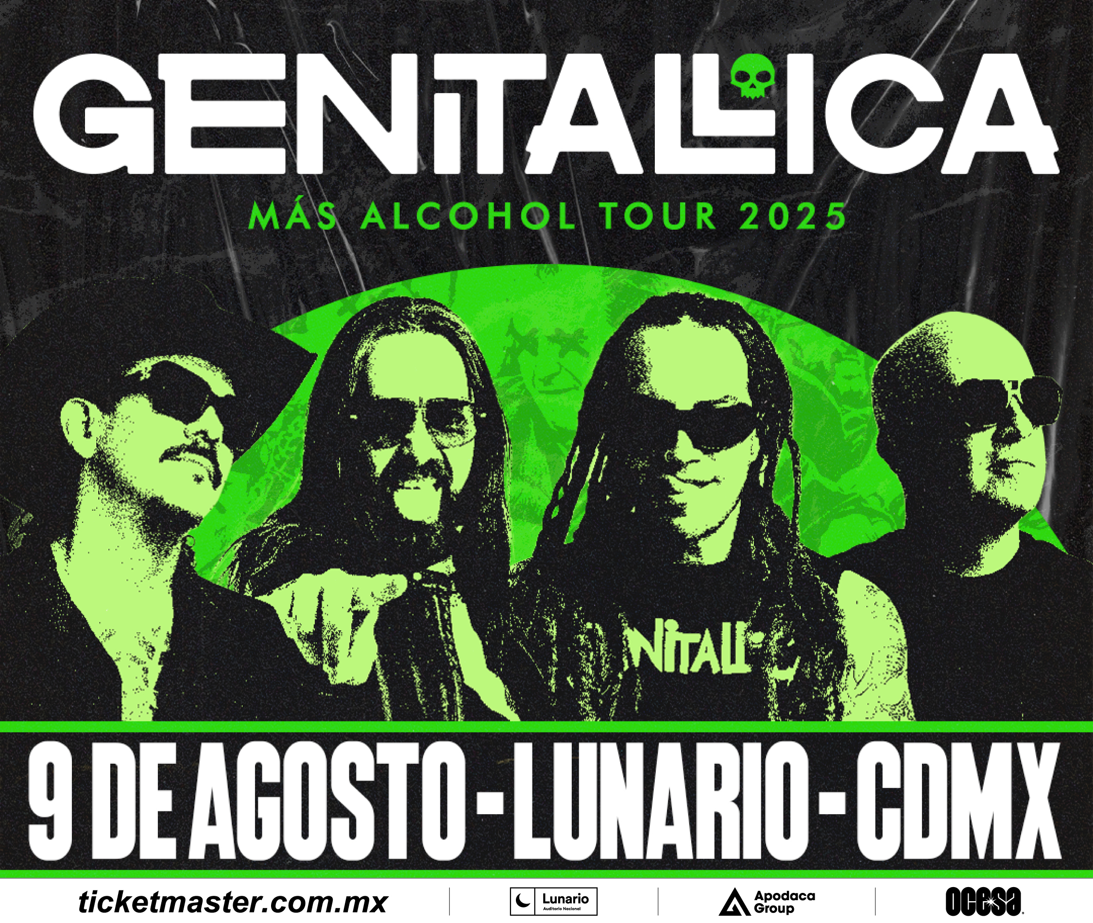 Genitallica regresa con Mรกs Alcohol Tour